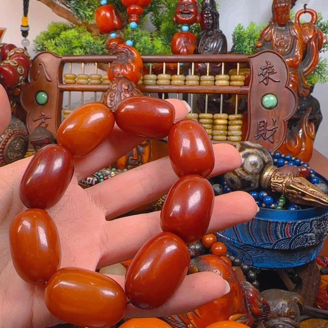 琥珀裸石未镶嵌手串