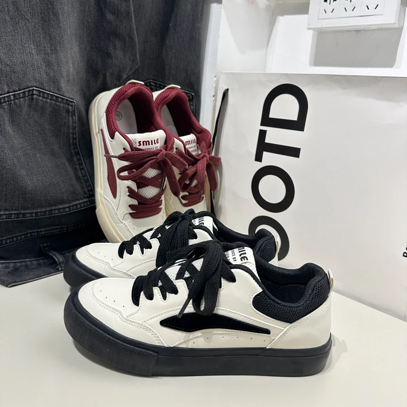 2025新款爆款休闲鞋男生增高厚底复古透气低帮板鞋男款百搭潮鞋子