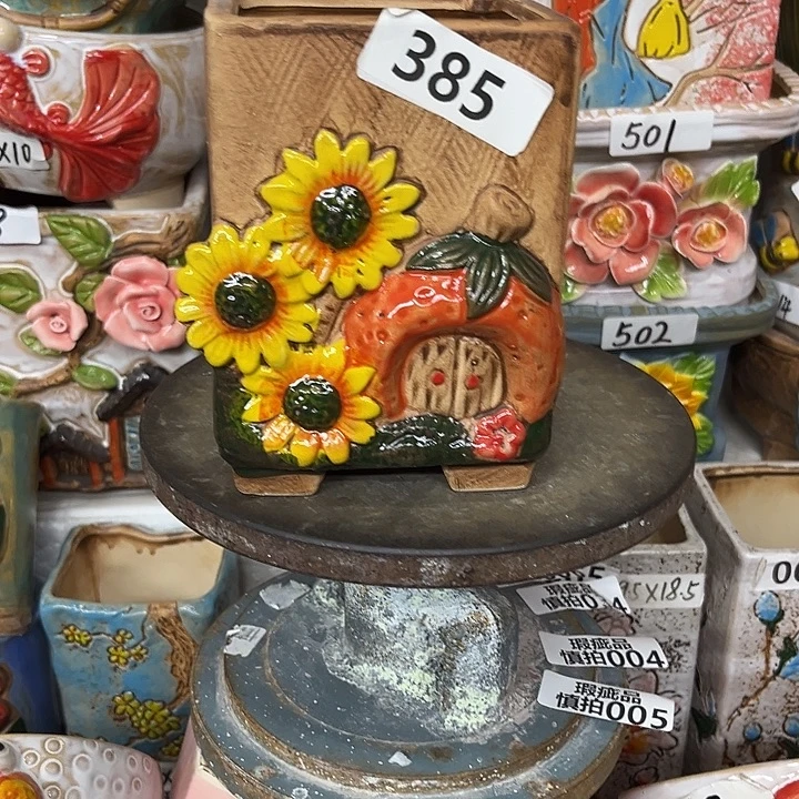 粗陶材质多肉花盆