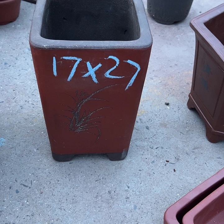 紫砂花盆，透气花盆