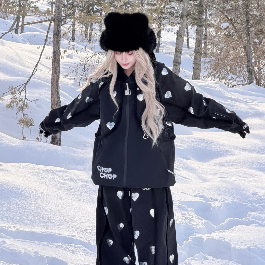 CHOPCHOP26新品 【心动特调】3L全压胶保暖专业滑雪服套装女款雪服