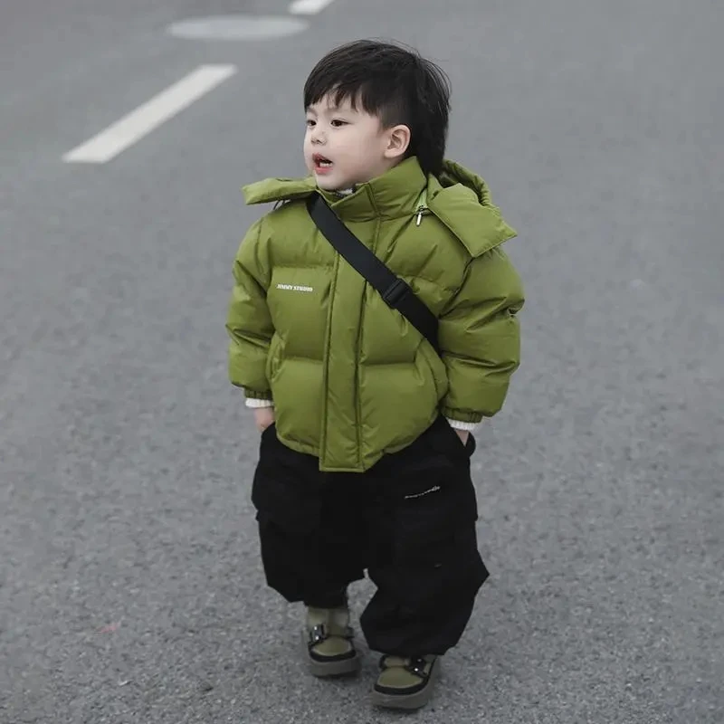 男童连帽棉衣中小童加厚保暖可爱儿童过冬棉袄洋气宝宝面包服棉服