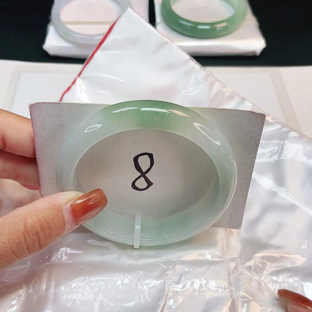 未镶嵌手镯翡翠小*子 正圈58+