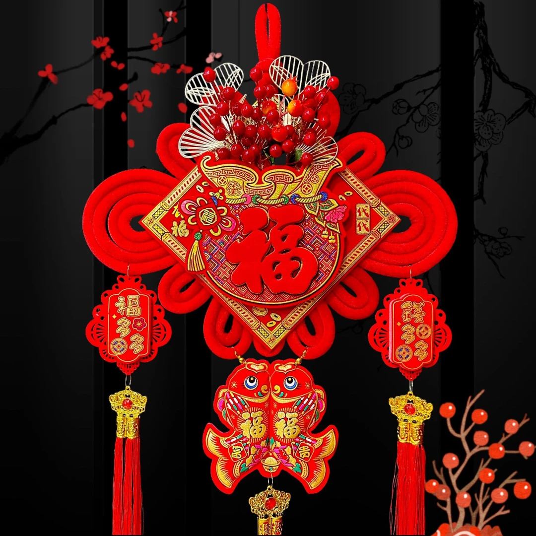 2025新款中国结房门客厅挂件挂饰新年春节装饰品乔迁喜庆客厅卧室