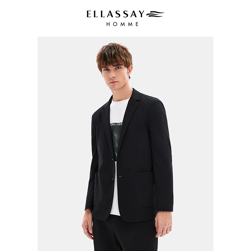 ELLASSAY歌力思男装新款珠地棉舒适夏季西服薄款男士EME362T01600