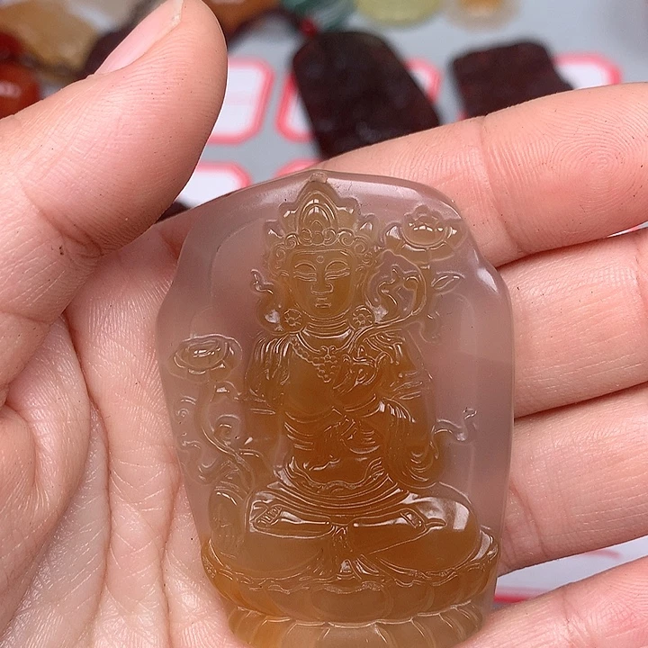 柿***意玛瑙/玉髓未镶嵌颈饰