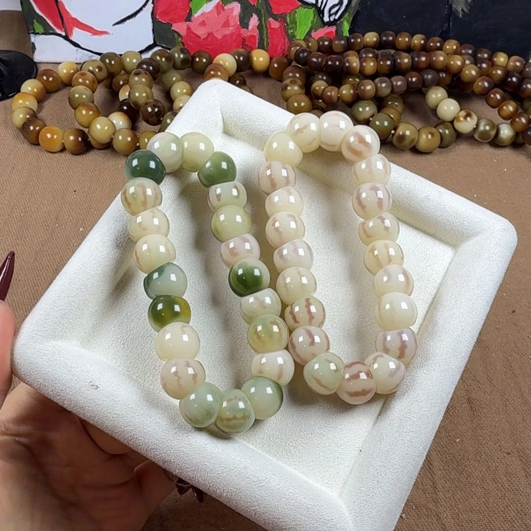 菩提根/象牙果手串瓜皮大肠卡14