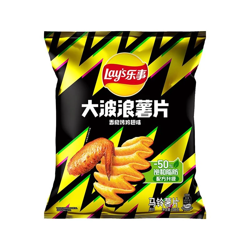 乐事大波浪香脆薯片烤鸡翅味135g/袋