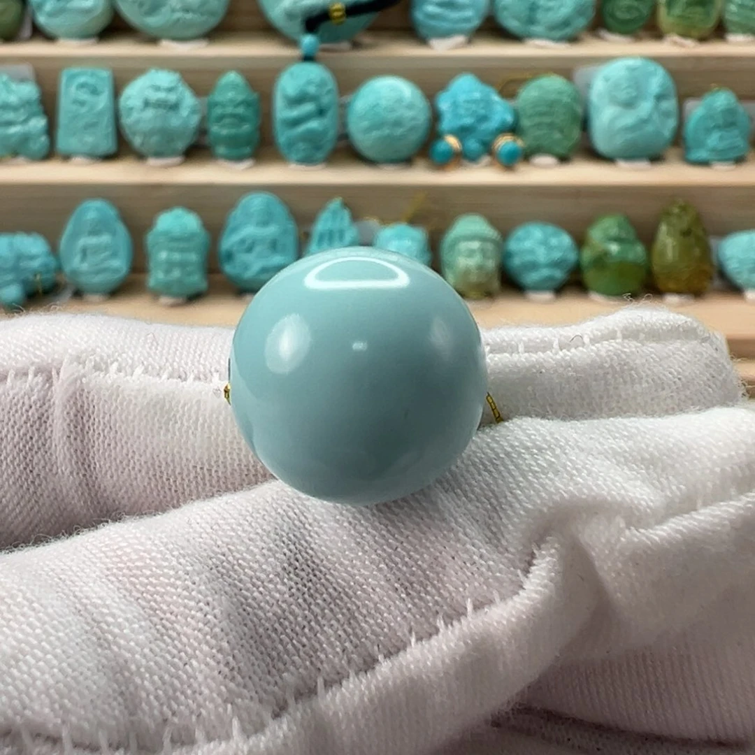 未镶嵌绿松石圆珠15mm