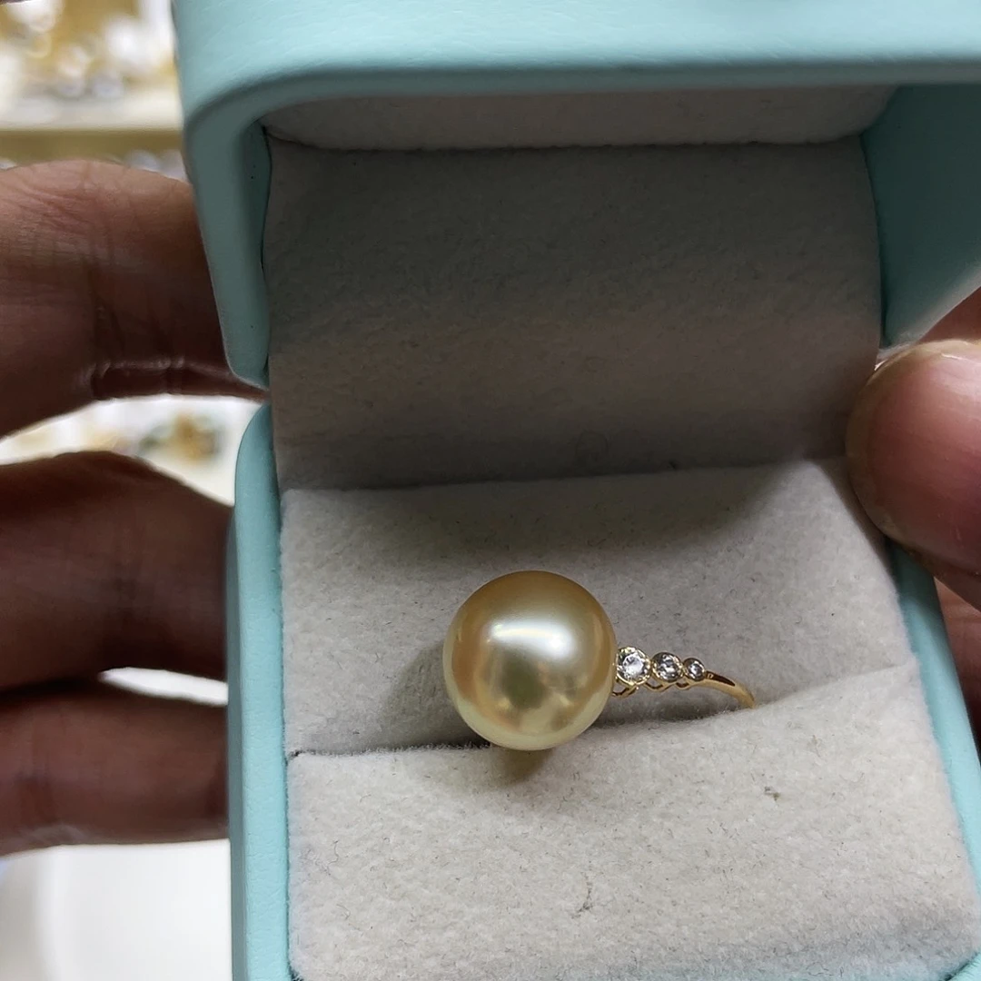 海水珍珠18K金镶嵌戒指