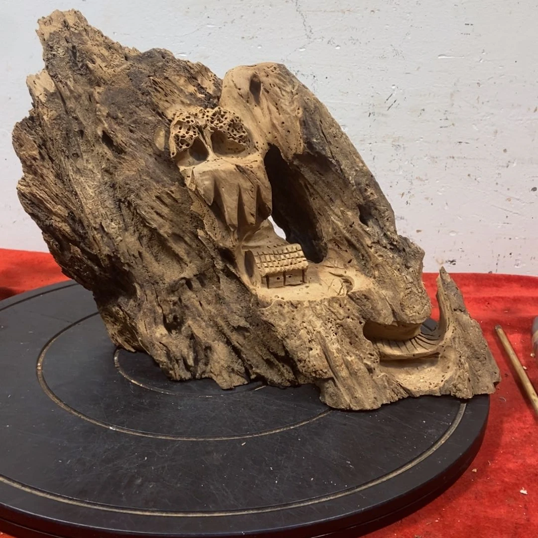 木徐*建风化料把件（山水