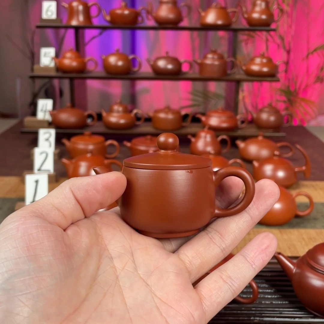 ***昂茶壶紫砂朱泥汉瓦40cc