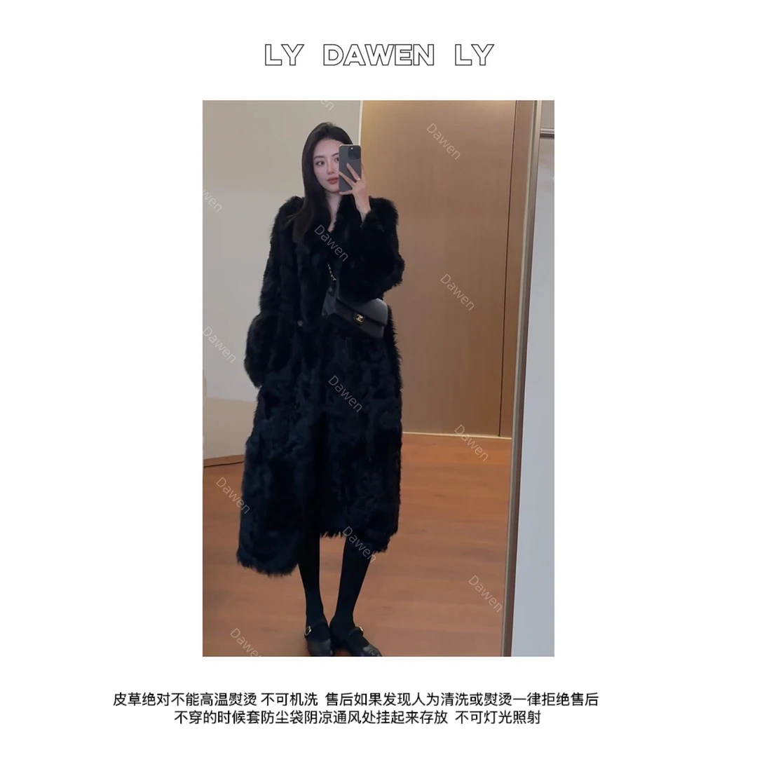 DAWEN  | 年货战袍 定制款皮毛一体长款托卡外套 K499#