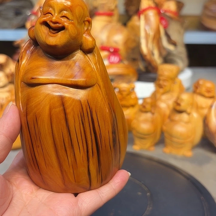 柏木太行崖柏弥勒佛