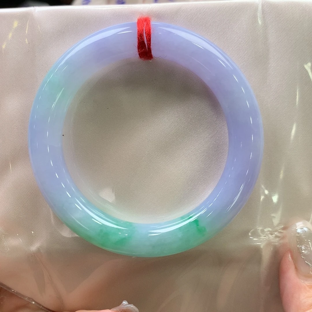 翡翠未镶嵌手镯54.6正圈