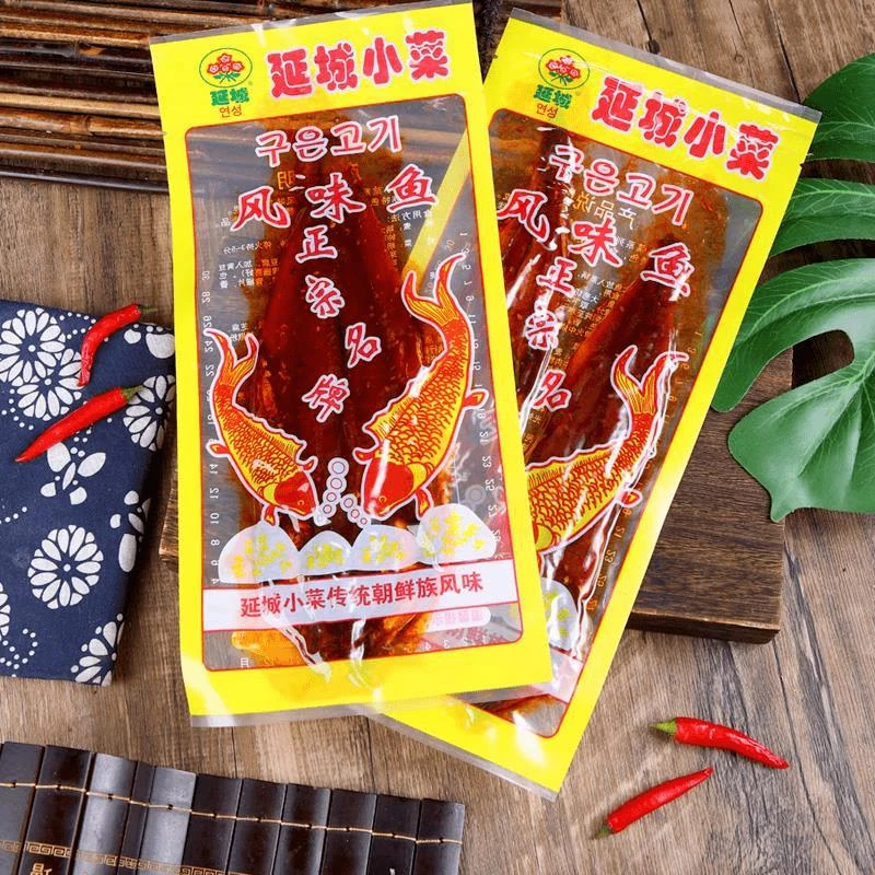 延城小菜辣明太鱼延边朝鲜族风味小时候烤鱼片甜辣口明太鱼干