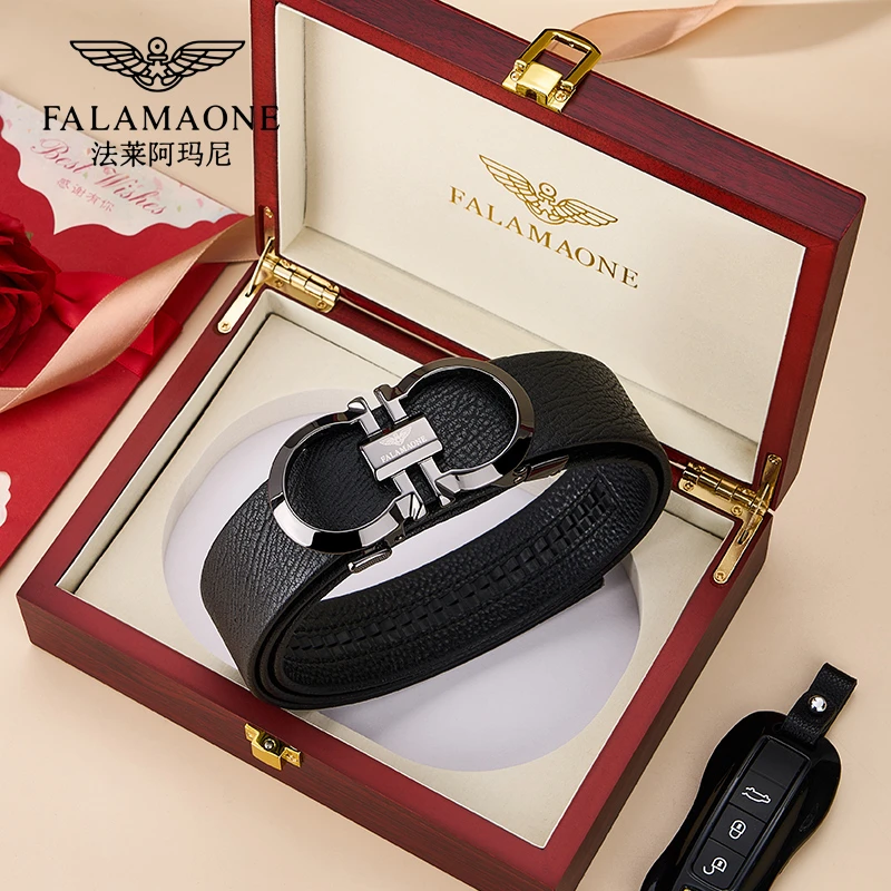 法莱阿玛尼皮带男真皮高档裤带品牌男士腰带七夕情人节礼物高级感