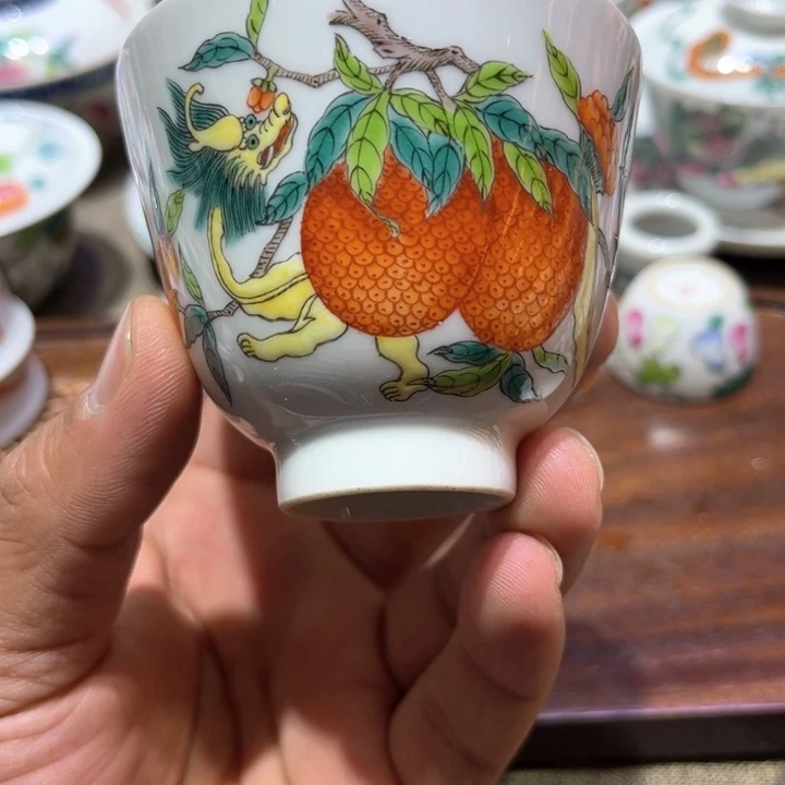 纯手绘精品盖碗杯
