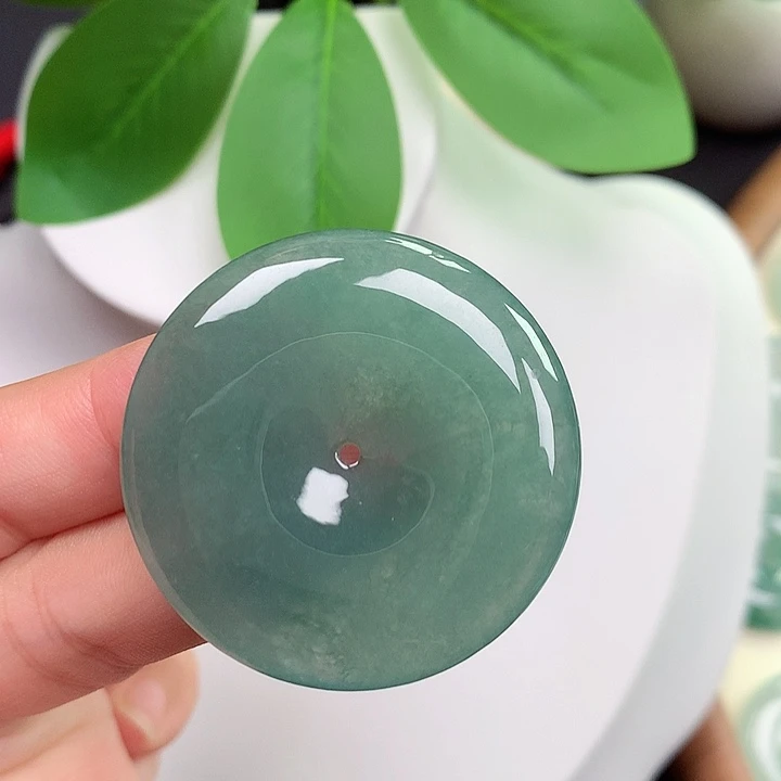 颈饰未镶嵌翡翠平安扣 37.9x5.5mm