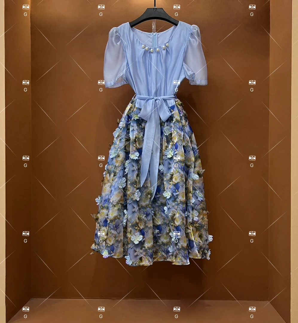 【M】春夏丨设计师轻奢法式印花女士连衣裙GS-53153