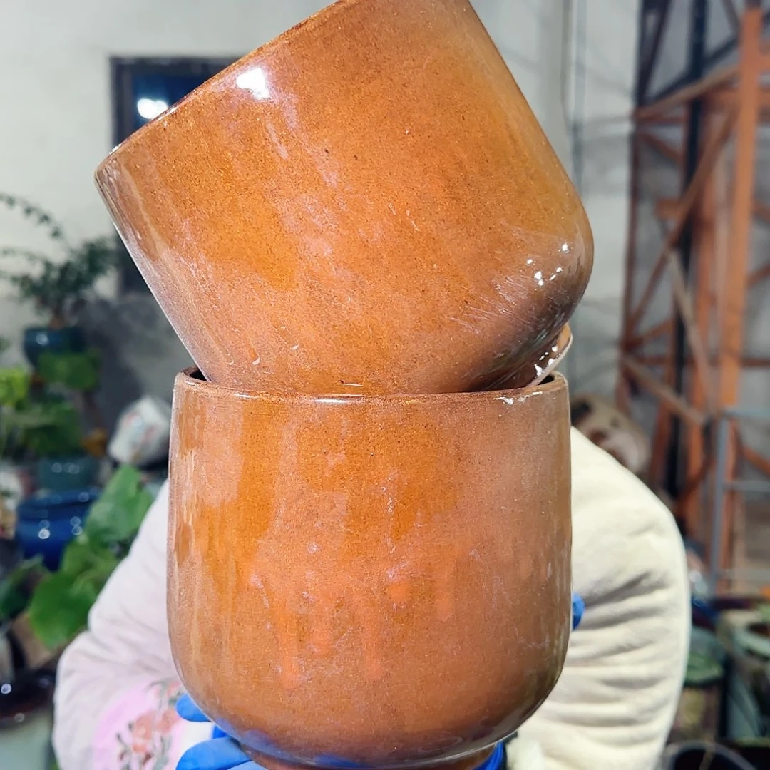 紫砂花盆高15口15