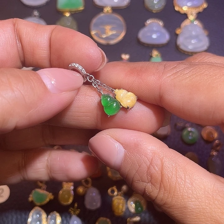 翡翠银S925镶嵌颈饰