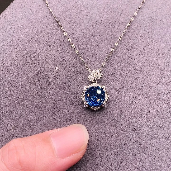 托帕石吊坠(赠链)银S925镶嵌