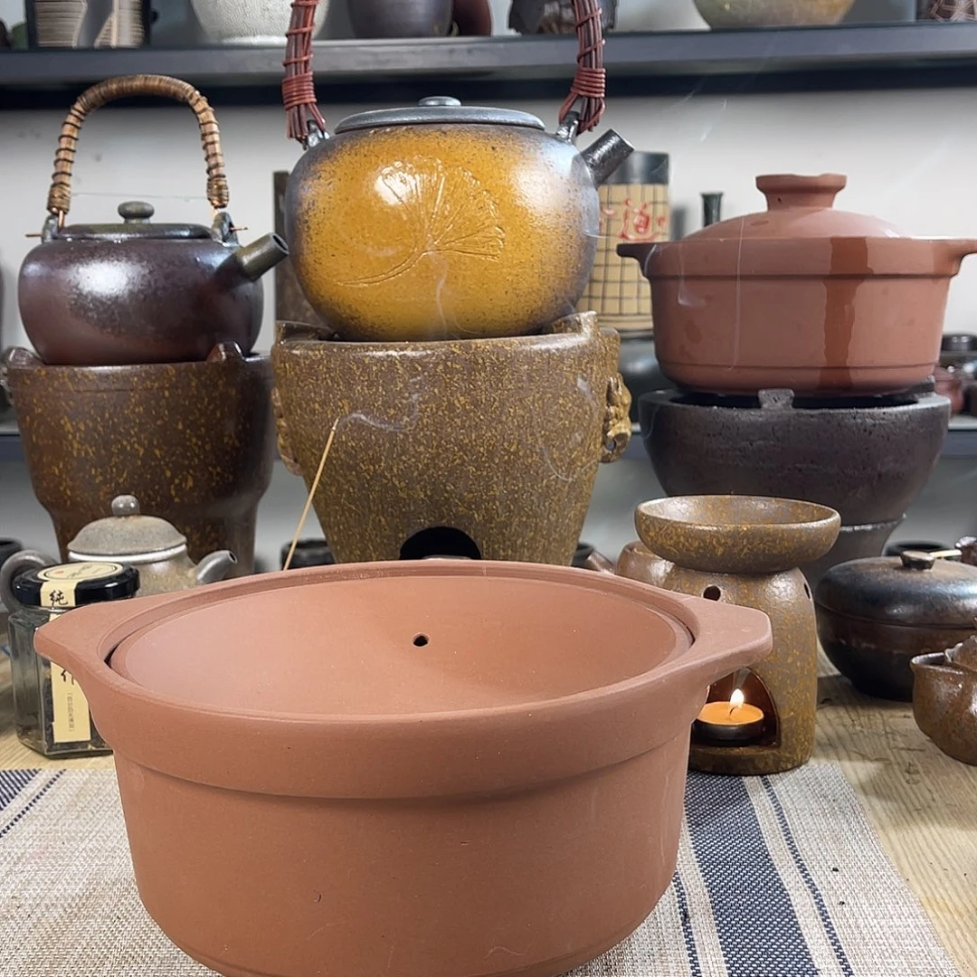 壶紫砂粗陶实用砂锅