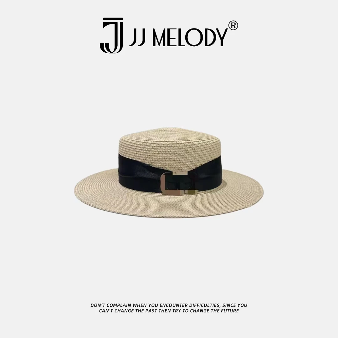 JJ Melody【字母CD】CM4038 绑带时尚草帽B