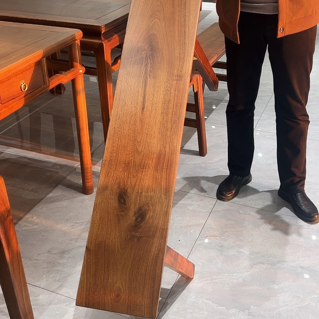 木核桃木长条凳4个原木色