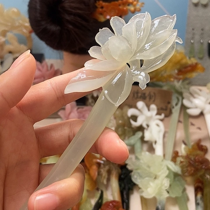 未镶嵌岫玉发簪发簪