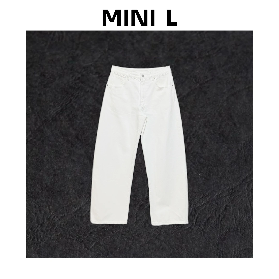 [MINI L]“绝版白牛”进口康龙面料经典立体剪裁牛仔裤22617白色