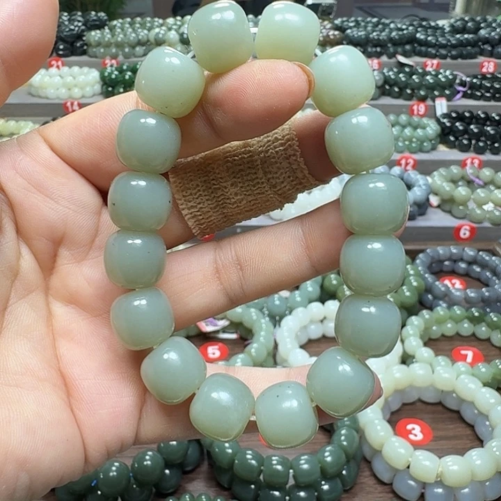 未镶嵌手链和田玉新疆且末蓝青花卡14