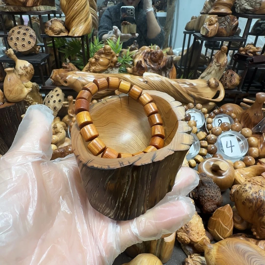 柏木（崖柏）太行崖柏陈化黑油闻香聚宝盆送炮油手串