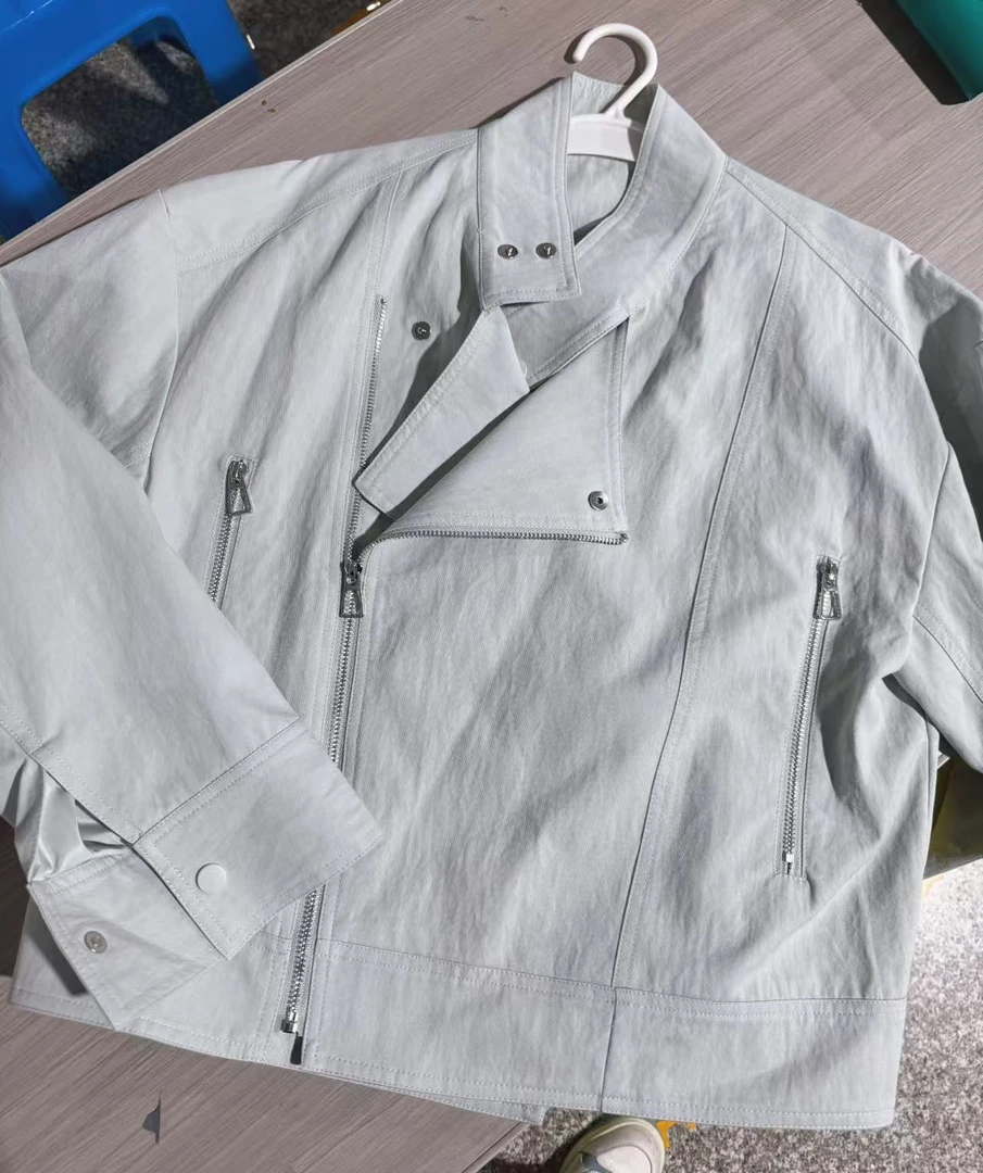 【韩版外套】女士春款外套斜拉链时尚