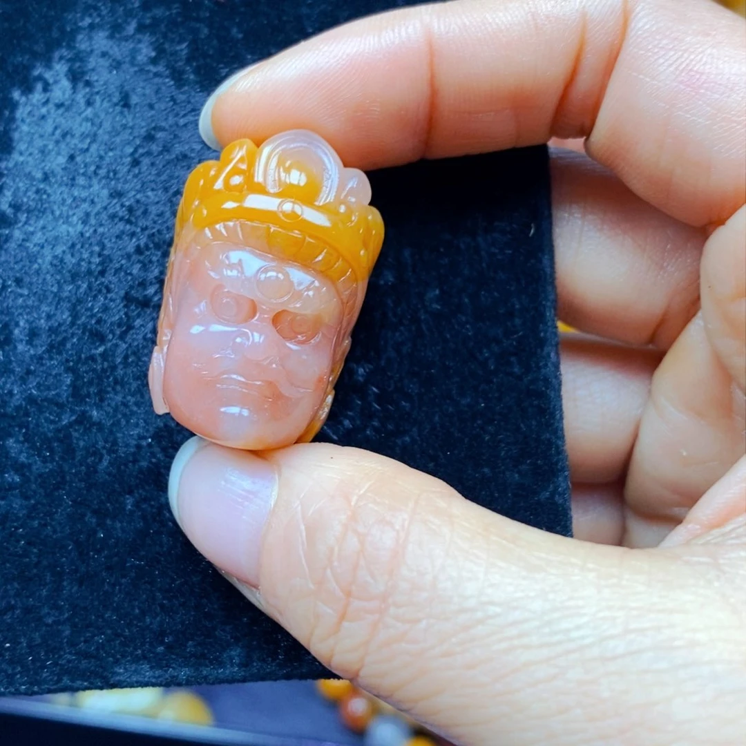 未镶嵌石英质玉（黄龙玉）吊坠(不含链)
