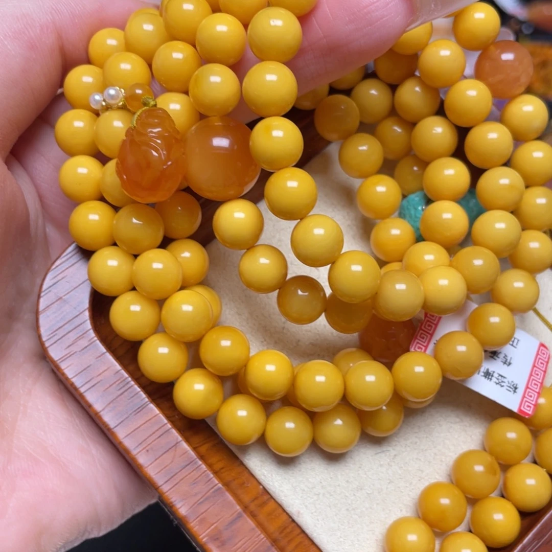 未镶嵌蜜蜡手链手串