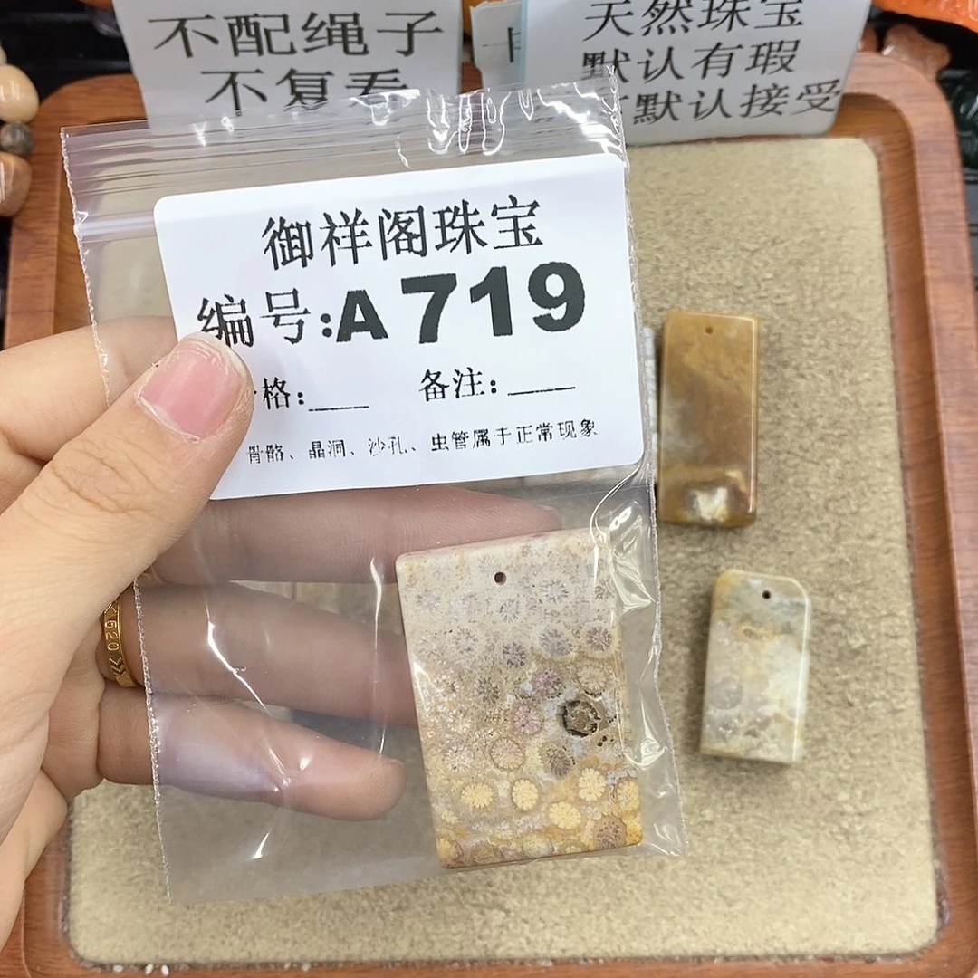 硅化珊瑚（珊瑚玉）颈饰未镶嵌飘