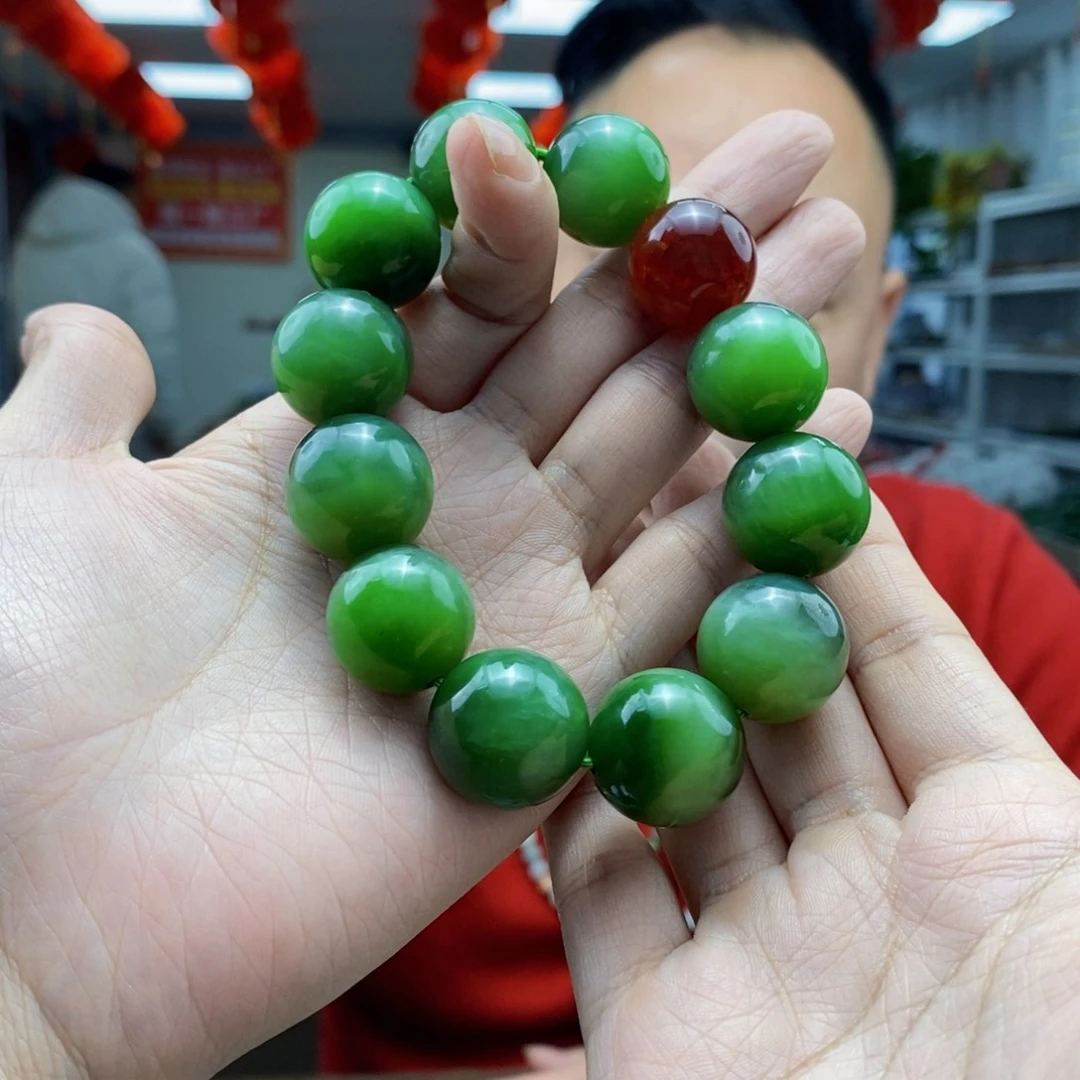 和田玉手串未镶嵌执***?拍一发一 多样性发货
