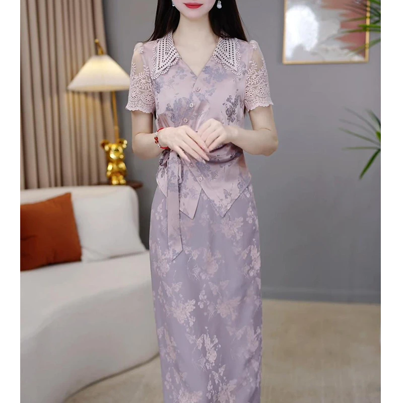 【套装定制】B1132上衣套裙优雅气质时尚减龄休闲显瘦夏季收腰