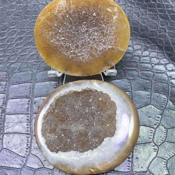 未镶嵌珠宝半成品紫晶花花白晶盆