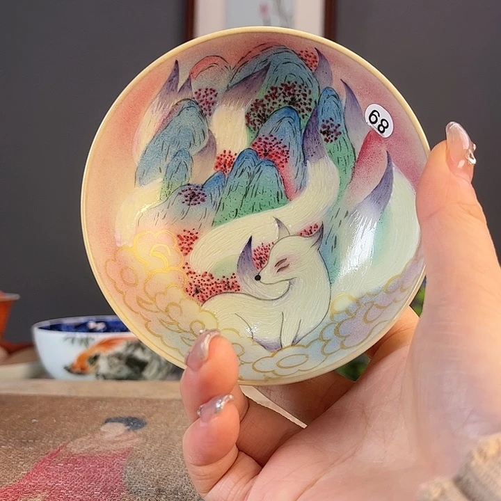 摆件景德镇陶瓷茶杯多