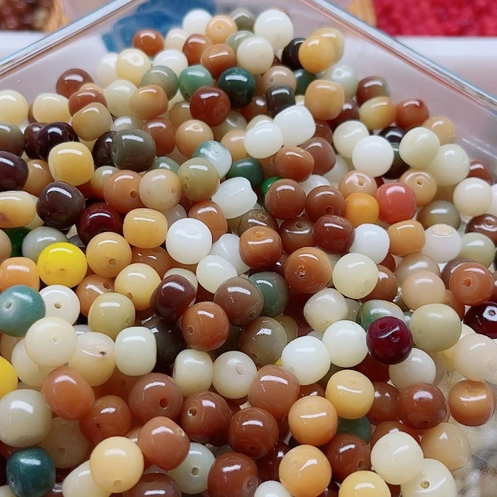 白玉菩提吊坠瑕疵10彩色混珠100颗卡灯牌宠200颗