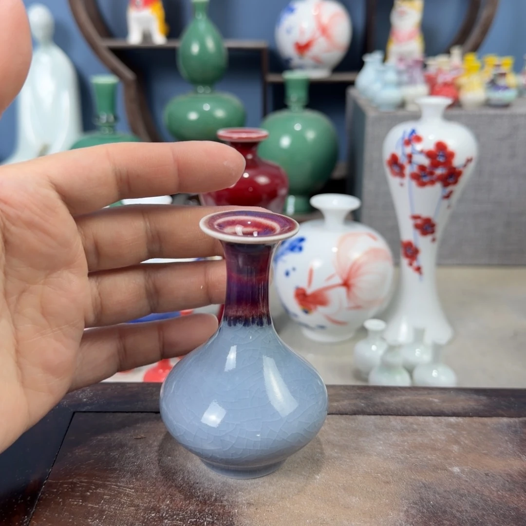 陶瓷手工小花器摆件