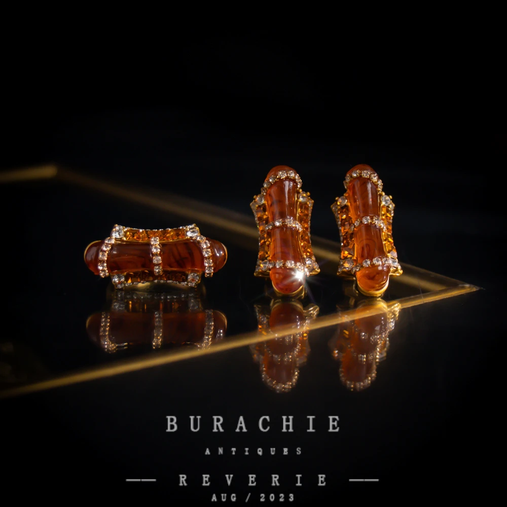 铜合金仿水晶耳饰 【9206】周年珍藏英｜经典原标克拉款CrownFrett