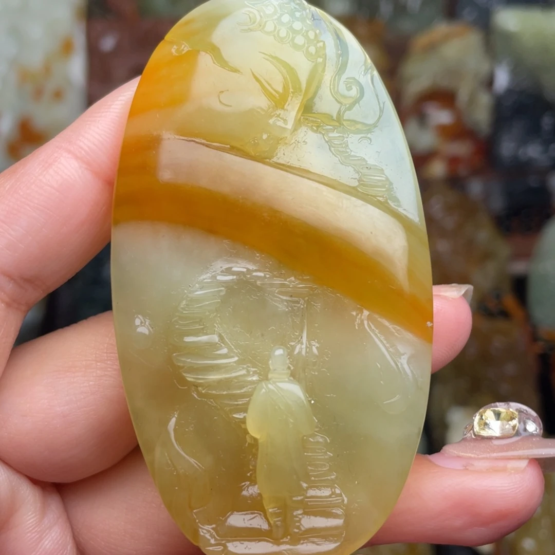 蛇纹石玉未镶嵌颈饰