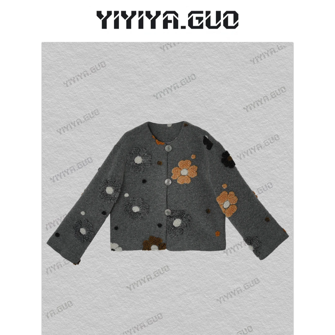 yiyiya.Guo艺艺吖【可爱山茶】花朵长袖外套25SS0327
