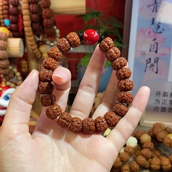 金刚菩提手串135玉化红珠