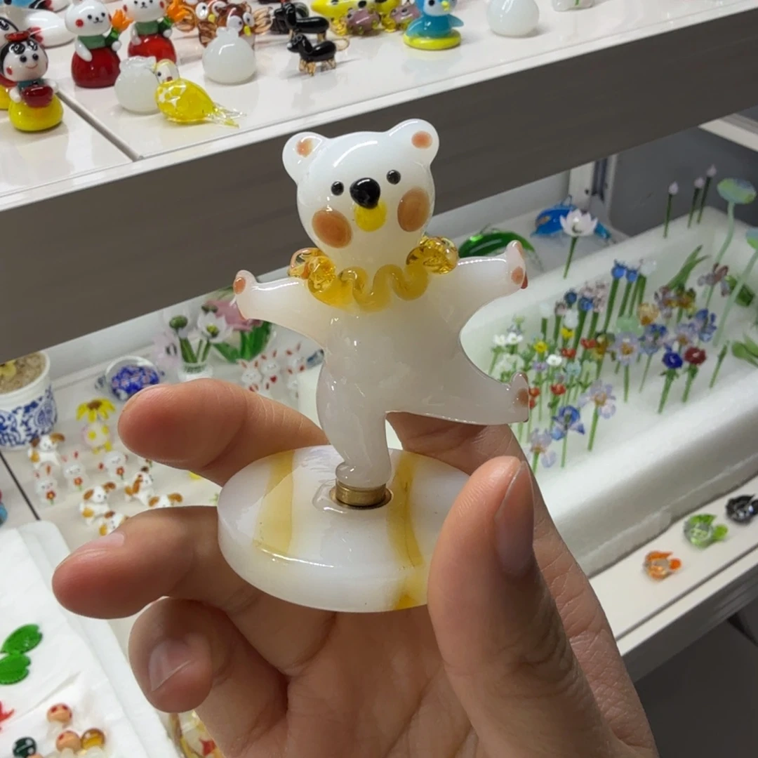 手工艺品琉璃旋转小熊