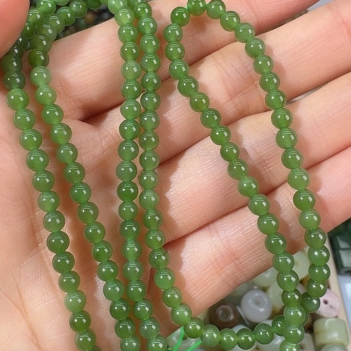和田玉（碧玉）未镶嵌颈饰4mm